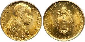 100 Lira Vatikan (1926-) Gold Pius XII  (1876 - 1958)