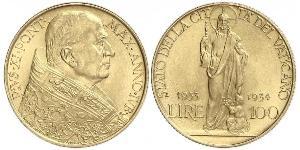 100 Lira Vatikan (1926-) Gold Pope Pius XI (1857 - 1939)