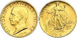 100 Lira Italy Gold/Platinum Vittorio Emanuele III (1869 - 1947)