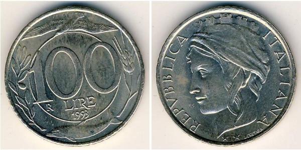100 Lira Italia Níquel/Cobre 