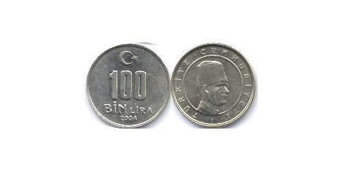 100 Lira Turquía (1923 - ) Níquel/Cobre 