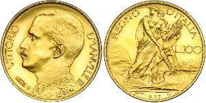 100 Lira Kingdom of Italy (1861-1946) Or Vittorio Emanuele III (1869 - 1947)