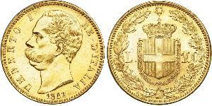 100 Lira Kingdom of Italy (1861-1946) Or Umberto I (1844-1900)