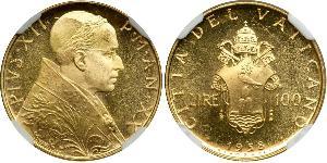 100 Lira Vatican (1926-) Or Pie XII (1876 - 1958)
