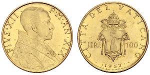 100 Lira Vatican (1926-) Or Pie XII (1876 - 1958)
