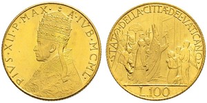 100 Lira Estados Pontificios (752-1870) Oro 