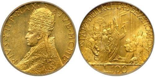 100 Lira Estados Pontificios (752-1870) Oro 