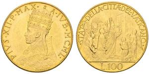 100 Lira Stato Pontificio (752-1870) Oro 