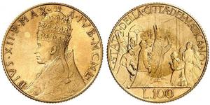 100 Lira Stato Pontificio (752-1870) Oro 