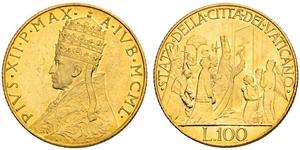 100 Lira Stato Pontificio (752-1870) Oro 