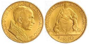 100 Lira Vatican (1926-) Oro Pío XII (1876 - 1958)