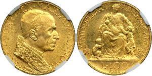 100 Lira Vatican (1926-) Oro Pío XII (1876 - 1958)