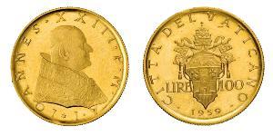 100 Lira Vaticano (1926-) Oro Papa Giovanni XXIII