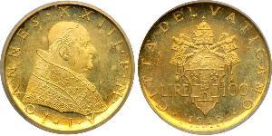 100 Lira Vaticano (1926-) Oro Papa Giovanni XXIII