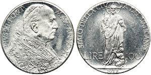 100 Lira Estados Pontificios (752-1870) Plata 