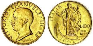 100 Lira Italia Platino/Oro Vittorio Emanuele III (1869 - 1947)