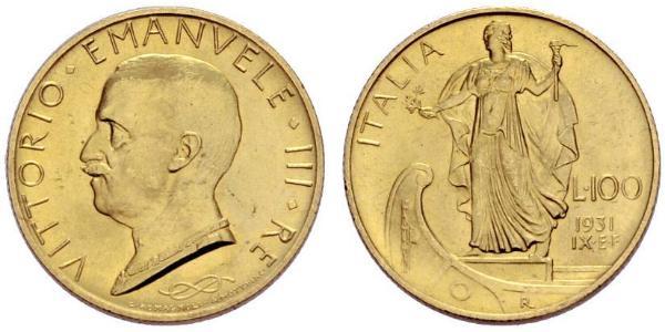 100 Lira Italia Platino/Oro Vittorio Emanuele III (1869 - 1947)