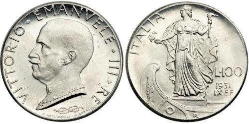 100 Lira Kingdom of Italy (1861-1946) Platinum Vittorio Emanuele III (1869 - 1947)