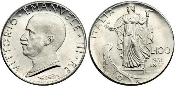 100 Lira 意大利王國 (1861-1946) Platinum Vittorio Emanuele III (1869 - 1947)