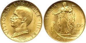 100 Lira Italy Platinum/Gold Vittorio Emanuele III (1869 - 1947)