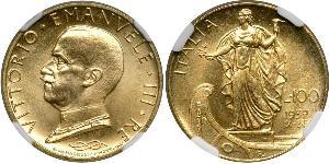 100 Lira Italy Platinum/Gold Vittorio Emanuele III (1869 - 1947)