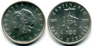 100 Lira Italien Silber 