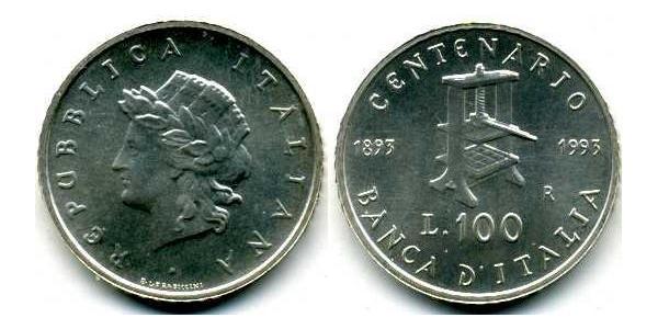 100 Lira Italien Silber 