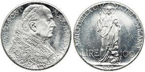 100 Lira Papal States (752-1870) Silver 