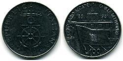 100 Lira Italien Stahl 
