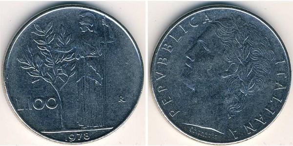 100 Lira Italien Stahl 
