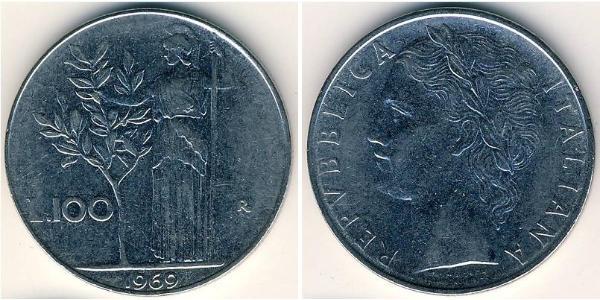 100 Lira Italy Steel 