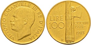 100 Lira 意大利王國 (1861-1946) 金 