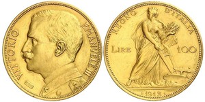 100 Lira 意大利王國 (1861-1946) 金 Vittorio Emanuele III (1869 - 1947)