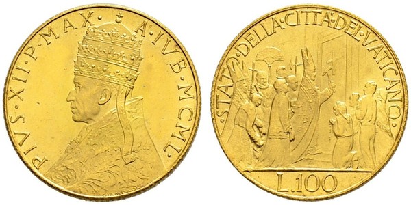 100 Lira 教皇国 (754 - 1870) 金 