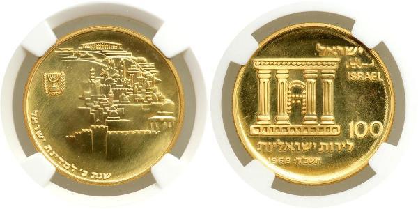 100 Lirot Israel (1948 - ) Gold 