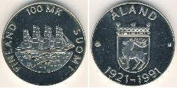 100 Mark Finlande (1917 - ) Argent 
