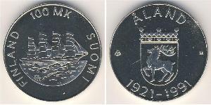 100 Mark Finlande (1917 - ) Argent 