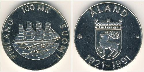 100 Mark Finlandia (1917 - ) Argento 