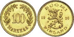 100 Mark Finland (1917 - ) Gold 