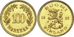 100 Mark Finlandia (1917 - ) Oro 