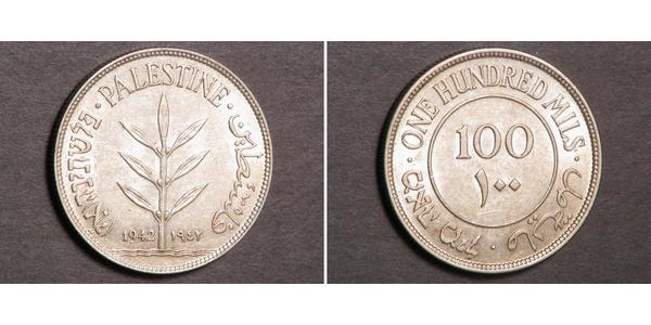 100 Mill Palästina Silber 