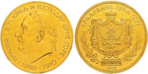 100 Perper  Montenegro Gold 