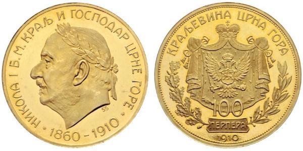 100 Perper  Montenegro Gold 