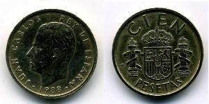 100 Peseta Regno di Spagna (1976 - ) Alluminio/Bronzo Juan Carlos I (1938 - )