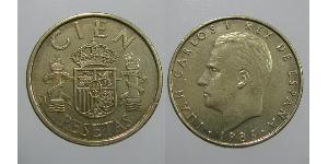 100 Peseta Reino de España (1976 - ) Aluminio/Bronce Juan Carlos I (1938 - )