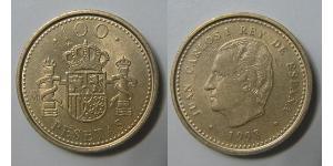 100 Peseta Reino de España (1976 - ) Aluminio/Bronce Juan Carlos I (1938 - )
