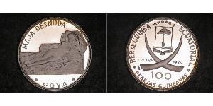 100 Peseta Equatorial Guinea Argent 