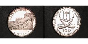 100 Peseta Equatorial Guinea Argent 
