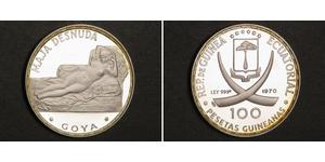 100 Peseta Equatorial Guinea Argent 