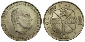100 Peseta Espagne franquiste (1936 - 1975) Argent Francisco Franco(1892 – 1975)
